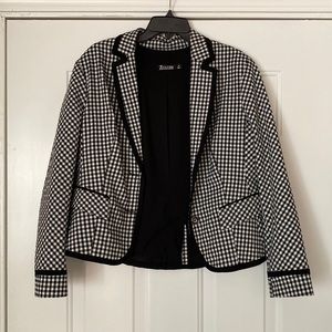 Black and white blazer
